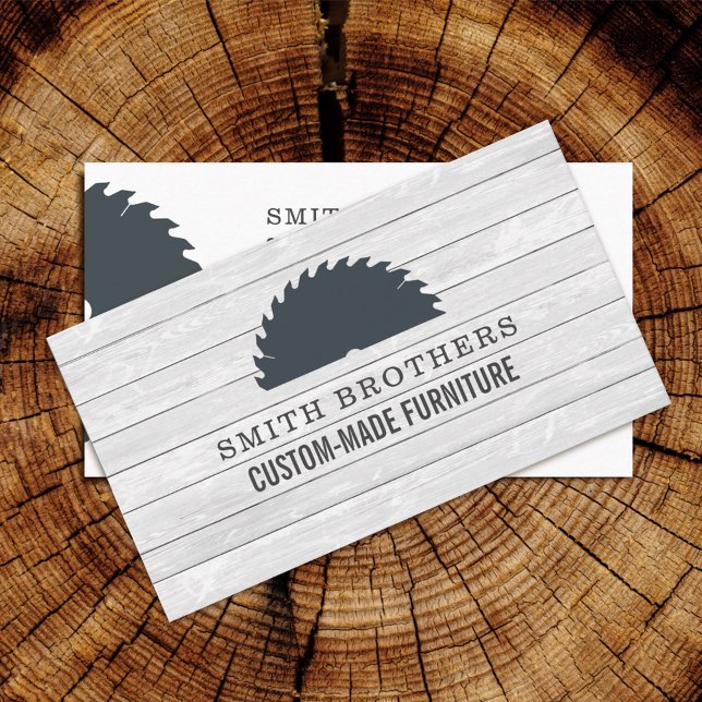 Wood Worker Custom Made Furniture Business Card (Creator Uploaded)