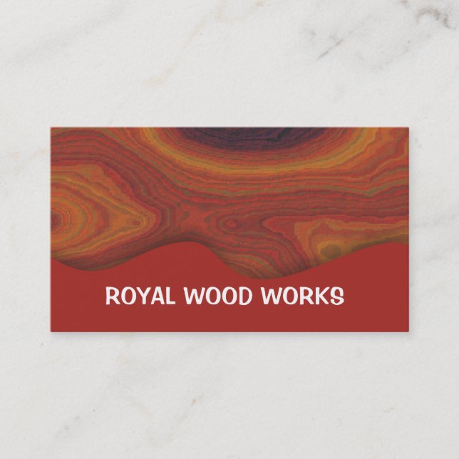 Wood Works Unique Business Cards (Front)