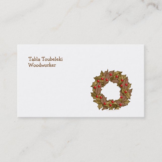 Wood Wreath Business Card (Front)