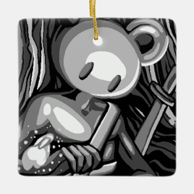 Woodbear  ceramic ornament (Front)