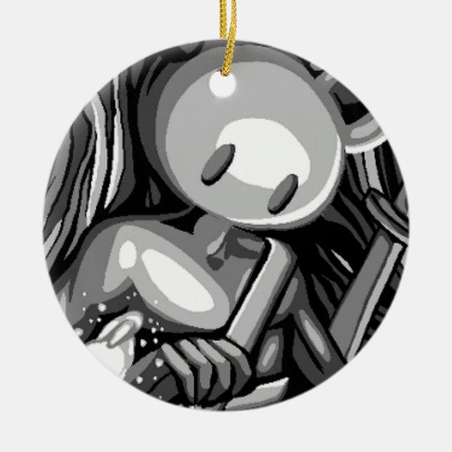 Woodbear Ceramic Tree Decoration (Front)