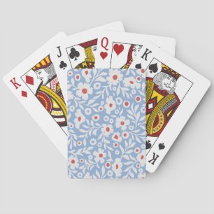 Woodblock Floral Pattern Playing Cards