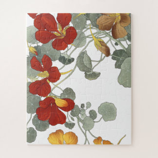 Woodblock Nassturtiums by Konan Jigaaw Jigsaw Puzzle