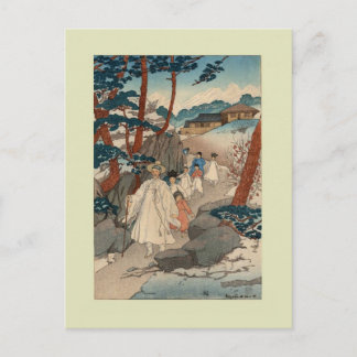 Woodblock print by Elizabeth Keith Postcard