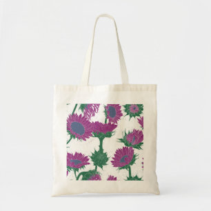 Woodblock Print Sunflower pink Tote Bag