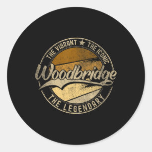 Woodbridge Nj New Jersey Vintage Distressed  Classic Round Sticker