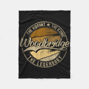 Woodbridge Nj New Jersey Vintage Distressed Fleece Blanket