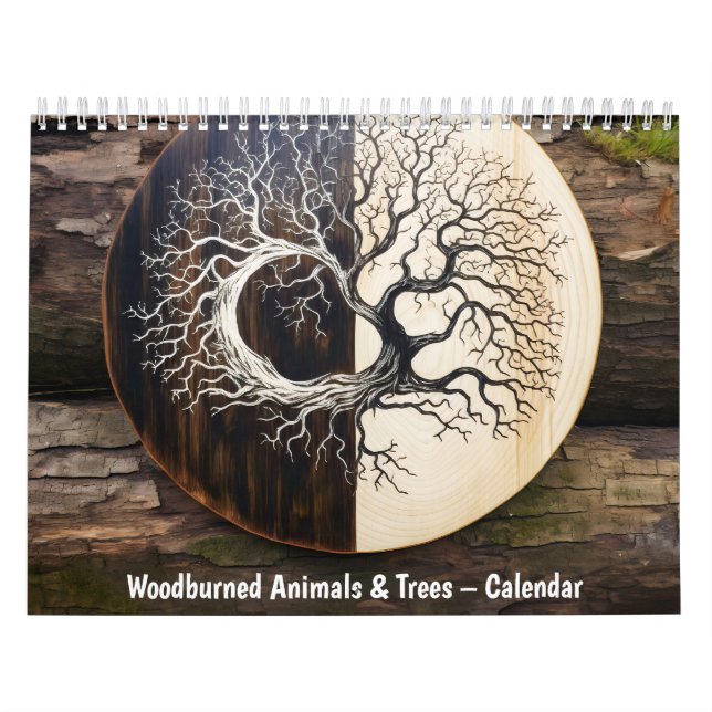 Woodburned Animals & Trees – 2027 Calendar (Cover)