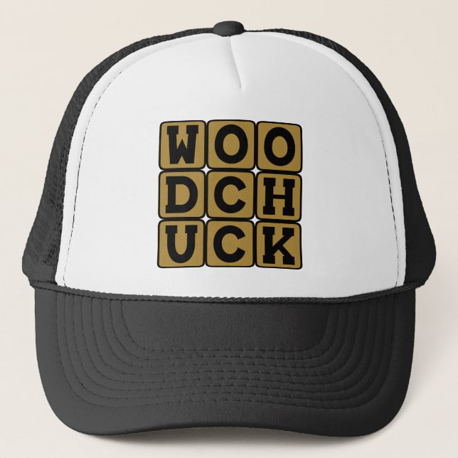 Woodchuck, Groundhog Trucker Hat (Front)