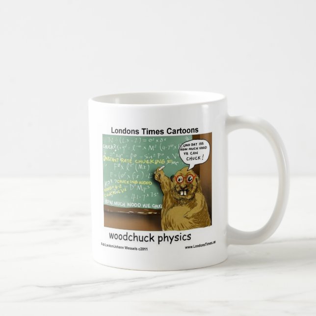 Woodchuck Physics Funny Gifts Tees Mugs & Cards (Right)