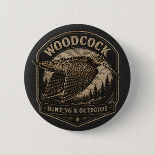 Woodcock 6 cm round badge