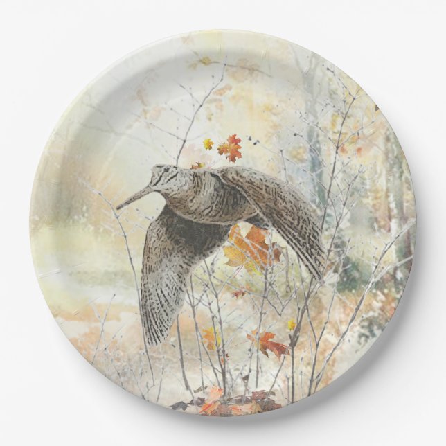 Woodcock Hunting Season  Paper Plate (Front)