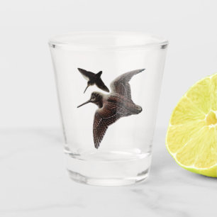 Woodcock hunting shot glass