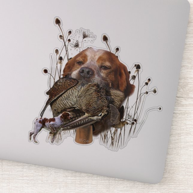 Woodcock hunting with Brittany Spaniel    (Detail)