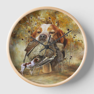 Woodcock hunting with Brittany Spaniel Clock
