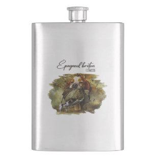 Woodcock hunting with Brittany Spaniel Hip Flask