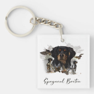 Woodcock hunting with Brittany Spaniel    Key Ring