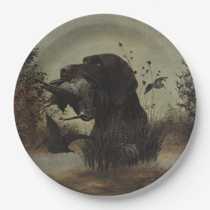 Woodcock Hunting with German Wirehaired Pointer Paper Plate
