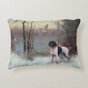 Woodcock Hunting with GSP Decorative Cushion
