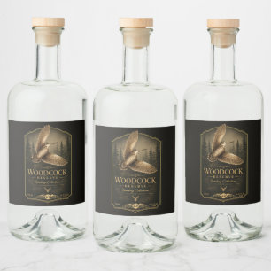 Woodcock liquor bottle label