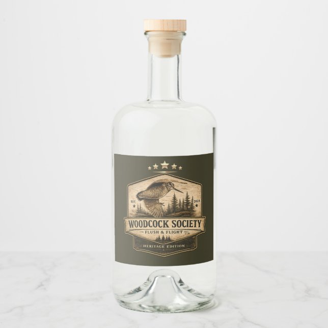 Woodcock  liquor bottle label (Front)