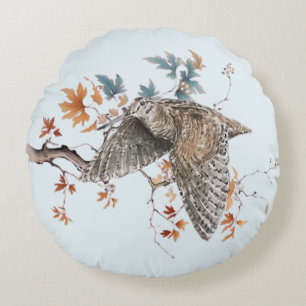 Woodcock  round cushion