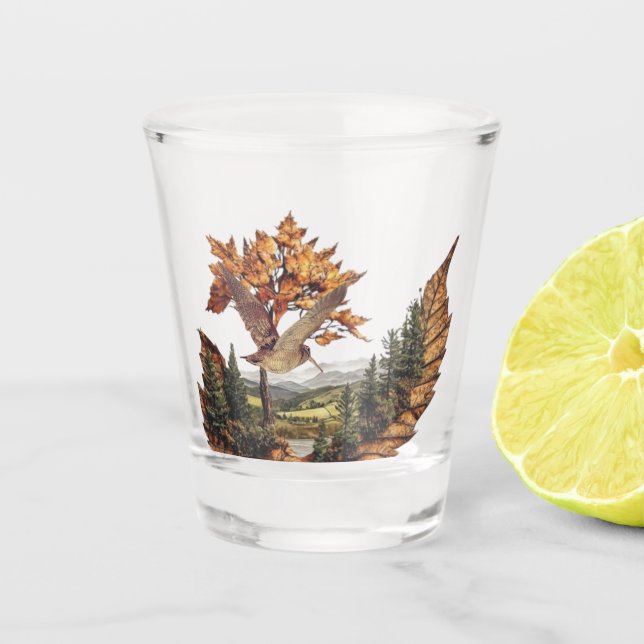 Woodcock Shot Glass (Front)