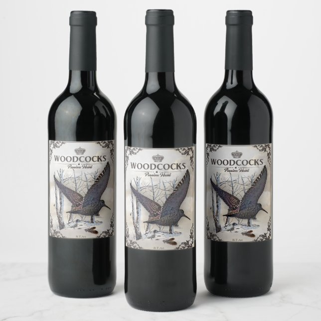 Woodcocks - Passion Hunt Wine Label (Bottles)