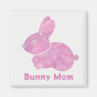 Woodcut Bunny Mum Magnet