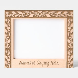 Woodcut Floral Etched Frames