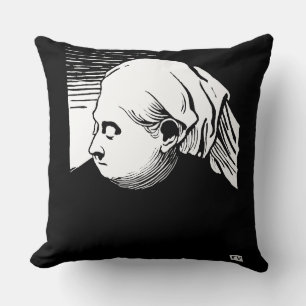 Woodcut Portrait of Queen Victoria  Cushion