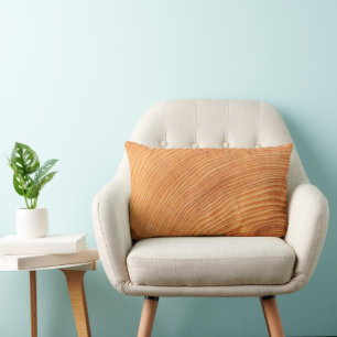 WOODCUT TIMBER PATTERN LUMBAR CUSHION
