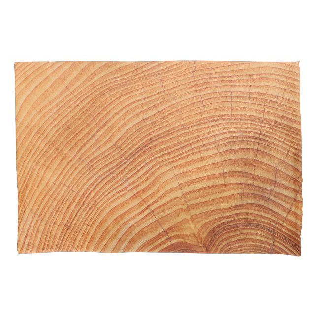 WOODCUT TIMBER PATTERN PILLOWCASE (Front)