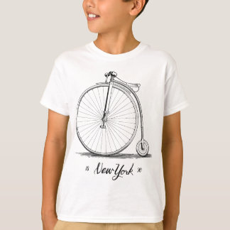 Woodcut Vintage Bicycle T-Shirt