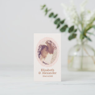 Woodcut Wreath Party Ticket - Ivory