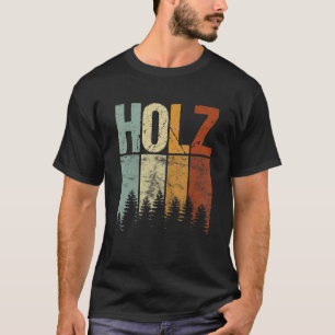 Woodcutter Chainsaw Forest Trees Wood Stick Bat T-Shirt