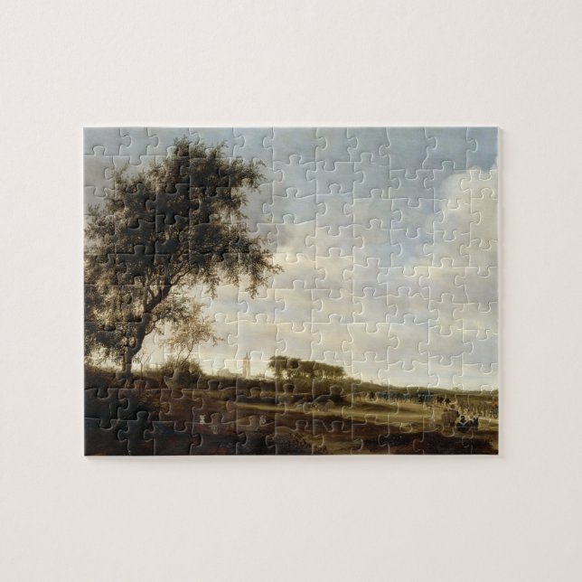 Wooded Landscape (oil on panel) Jigsaw Puzzle (Horizontal)