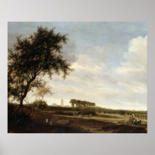 Wooded Landscape (oil on panel) Poster