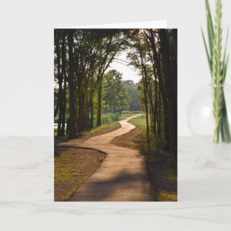 Wooded Path at Dusk - Nature Greeting Card
