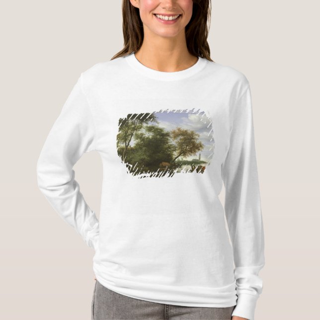 Wooded river landscape T-Shirt (Front)