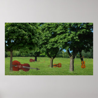 Wooded String Quartet Poster
