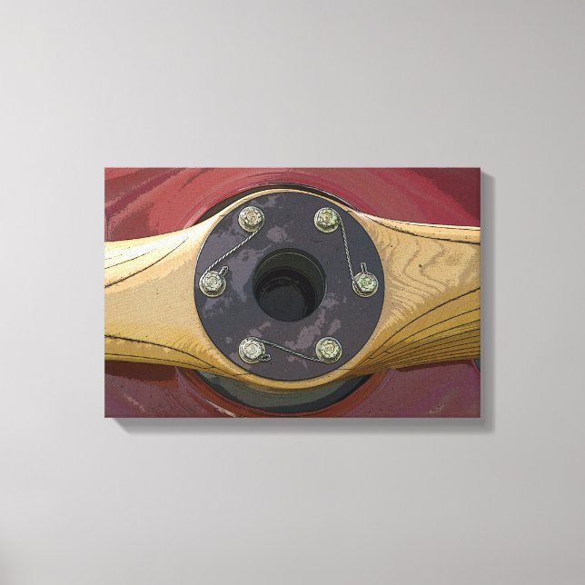 Wooden Aeroplane Propeller Canvas Print (Front)