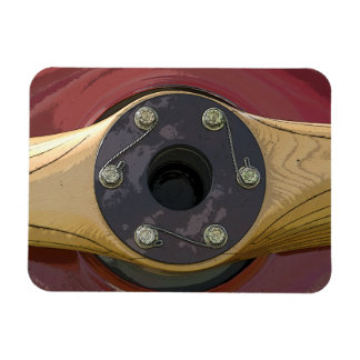 Wooden Aeroplane Propeller Rectangle Magnet