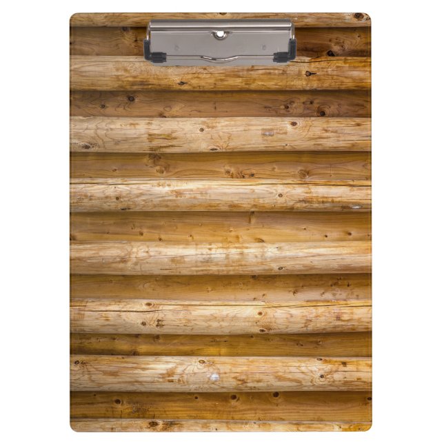 Wooden Background Modern Elegant Clipboard (Front)