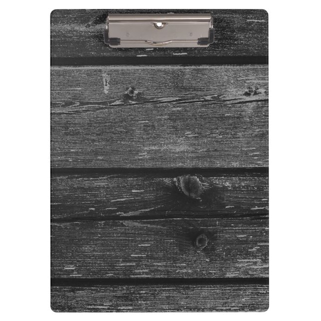 Wooden Background Modern Elegant Clipboard (Front)