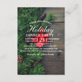 wooden background with christmas theme invitation