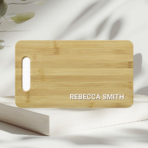 Wooden Bamboo Cutting Board Catering Culinary Chef Business Card