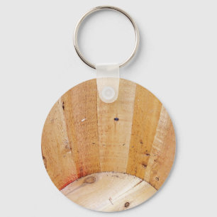 Wooden Barrel Key Ring
