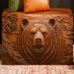 Wooden Bear Decoupage Tissue Paper