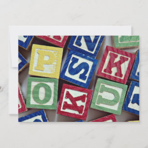 Wooden blocks with alphabets for kids